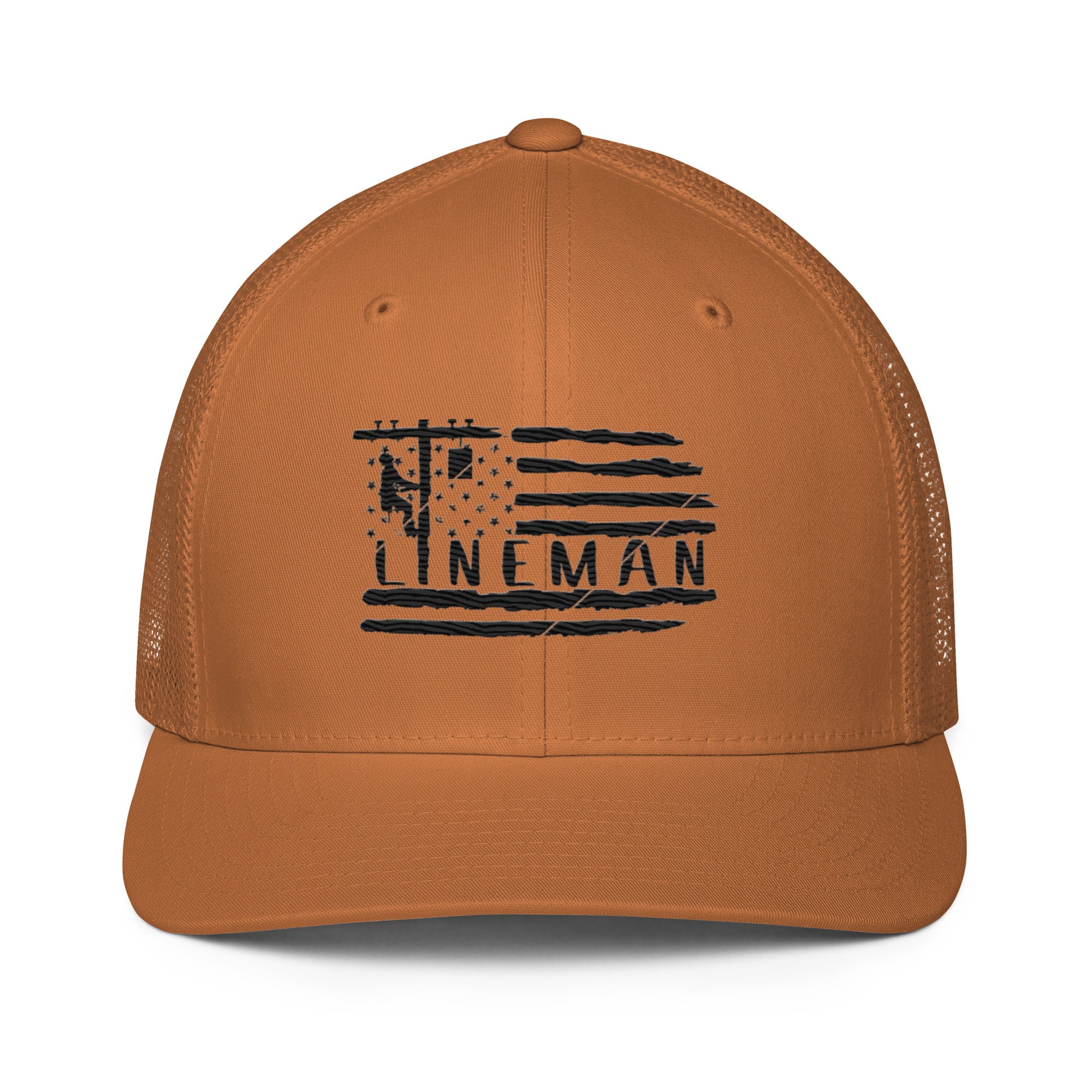 Timeless Closed Back Trucker Hat Lineman Edition Caramel